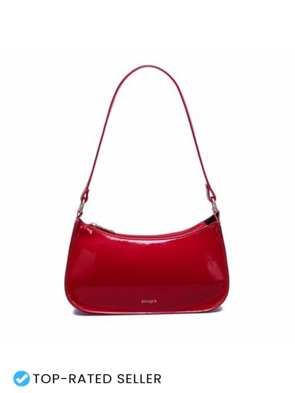 Patent Leather Baguette Shoulder Bag Small Mini Clutch Crossbody Purse